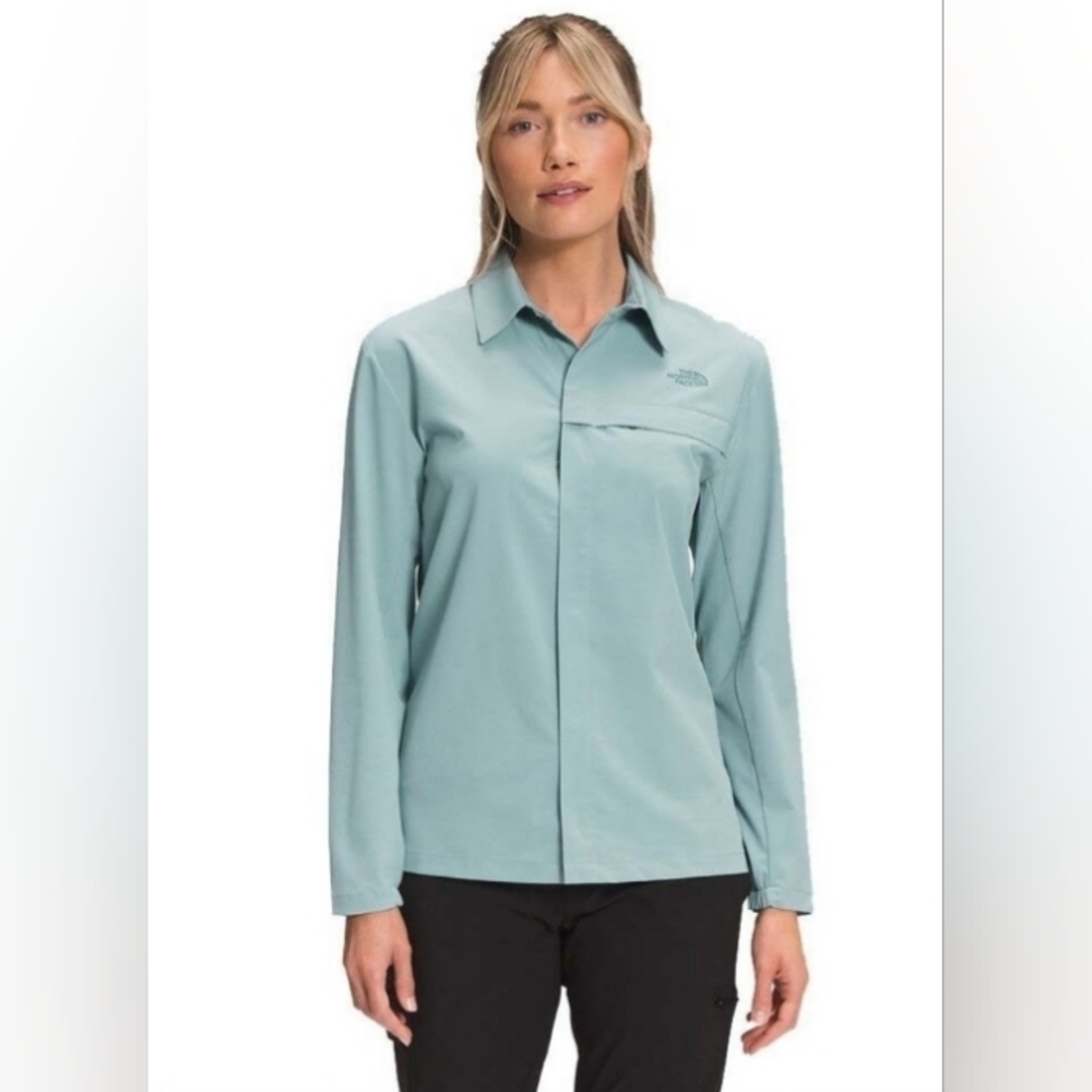 the north face First Trail l/s Shirt Silver Blue Womens